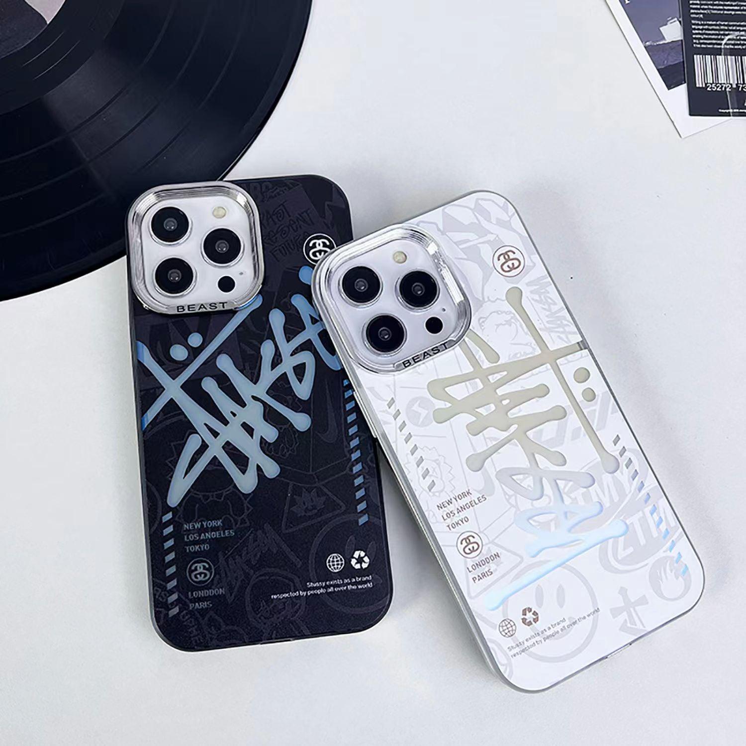 Frosted laser electroplated graffiti-style iPhone case - Most iPhone Case