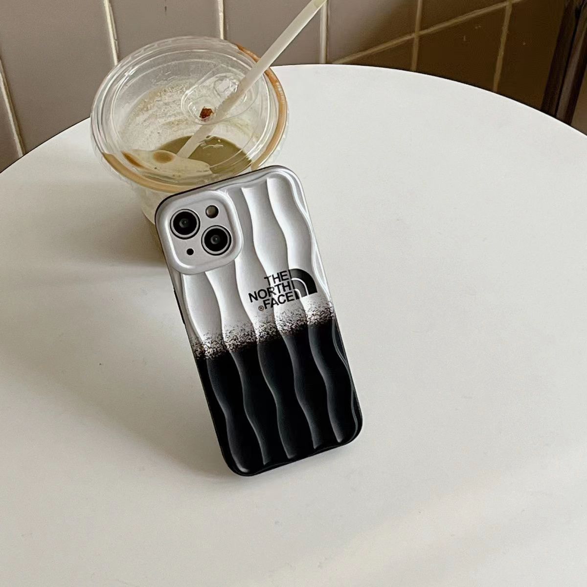 Frosted electroplated ripple iPhone case