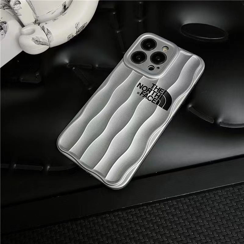 Frosted electroplated ripple iPhone case