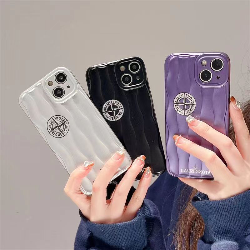 Frosted electroplated ripple iPhone case