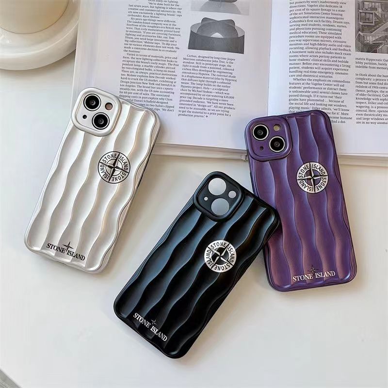 Frosted electroplated ripple iPhone case