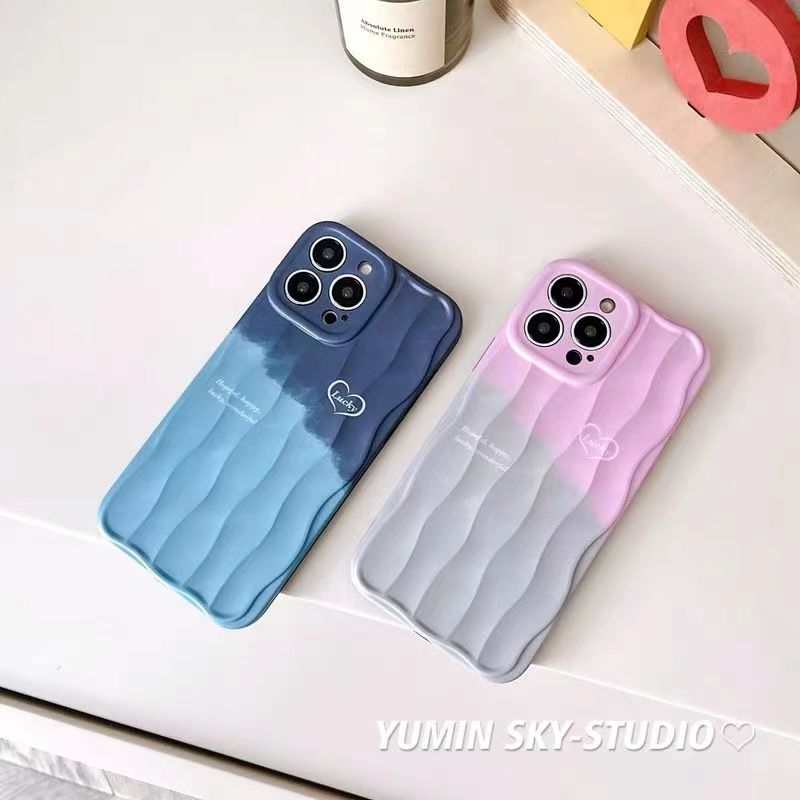 Frosted electroplated ripple iPhone case