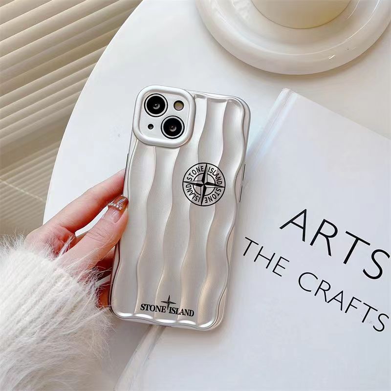 Frosted electroplated ripple iPhone case