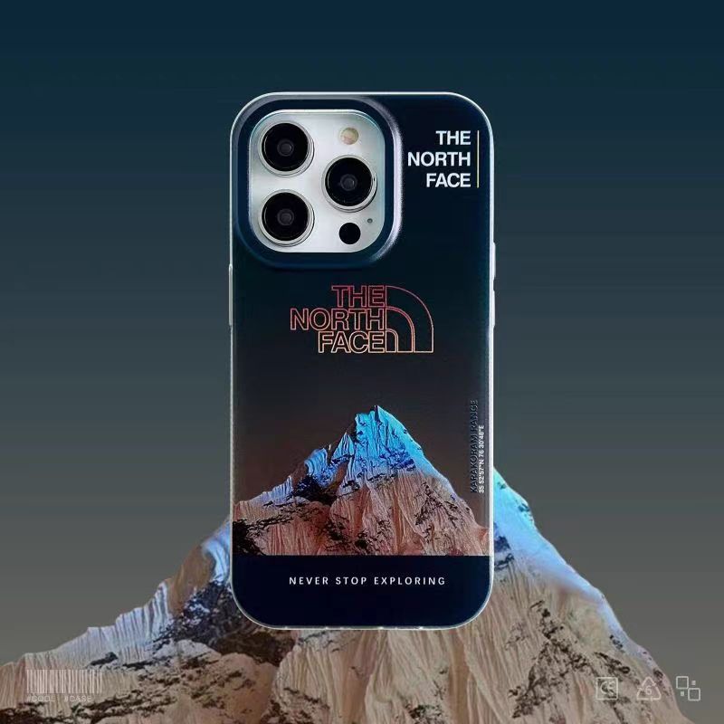 Frosted electroplated snow mountain iPhone case