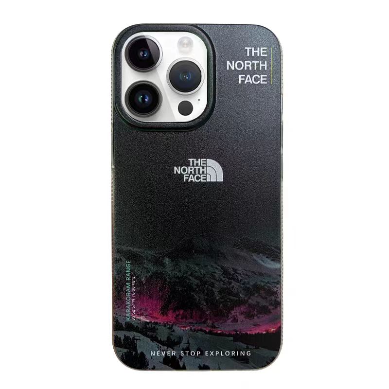 Frosted electroplated snow mountain iPhone case