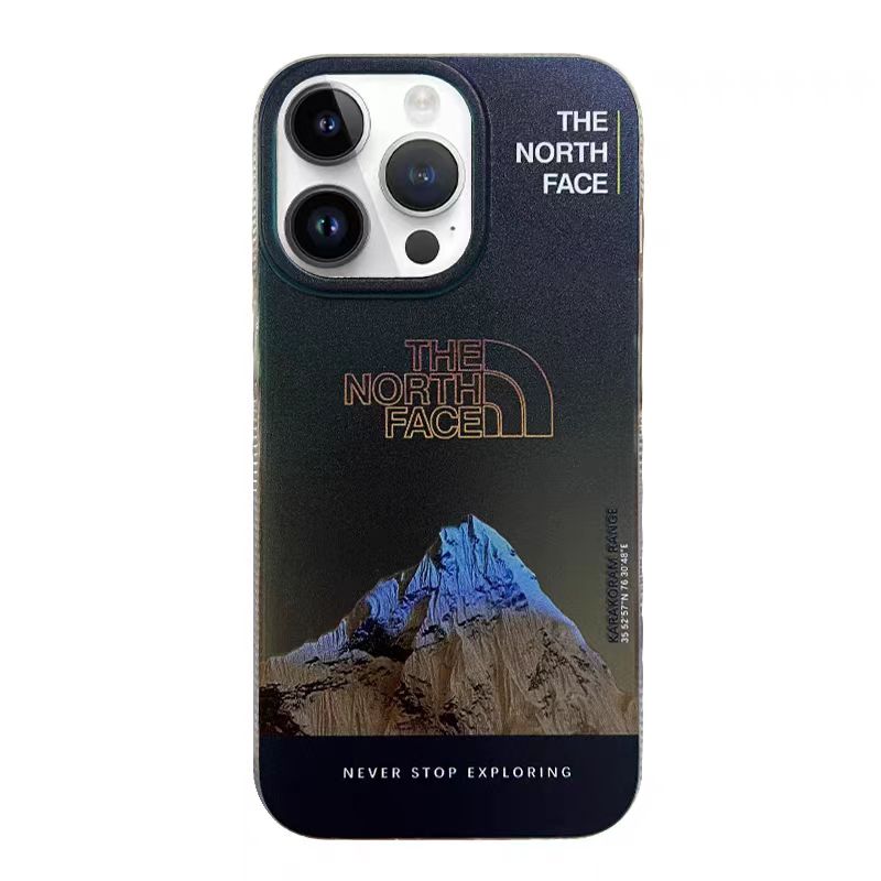 Frosted electroplated snow mountain iPhone case