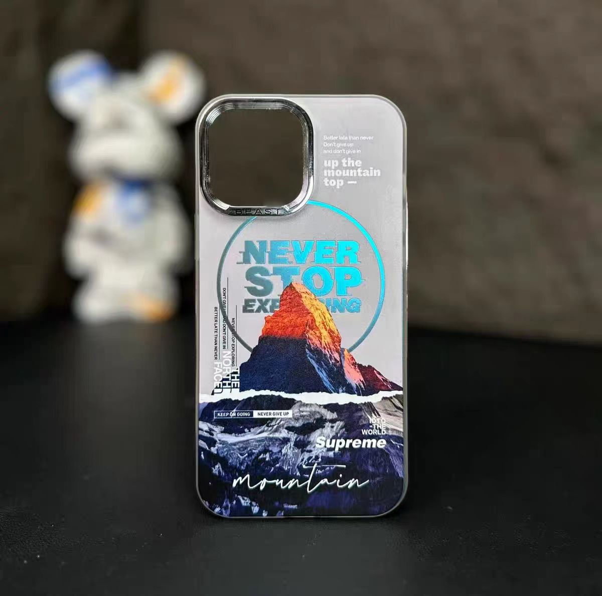 Frosted snow mountain iPhone Case