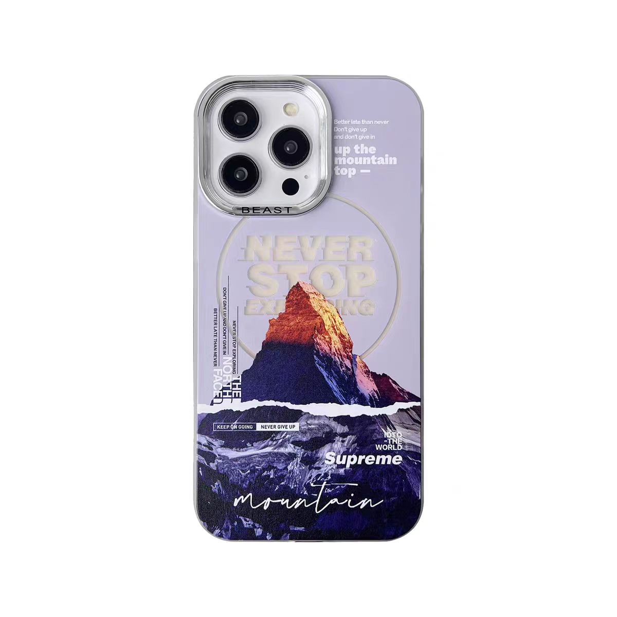 Frosted snow mountain iPhone Case