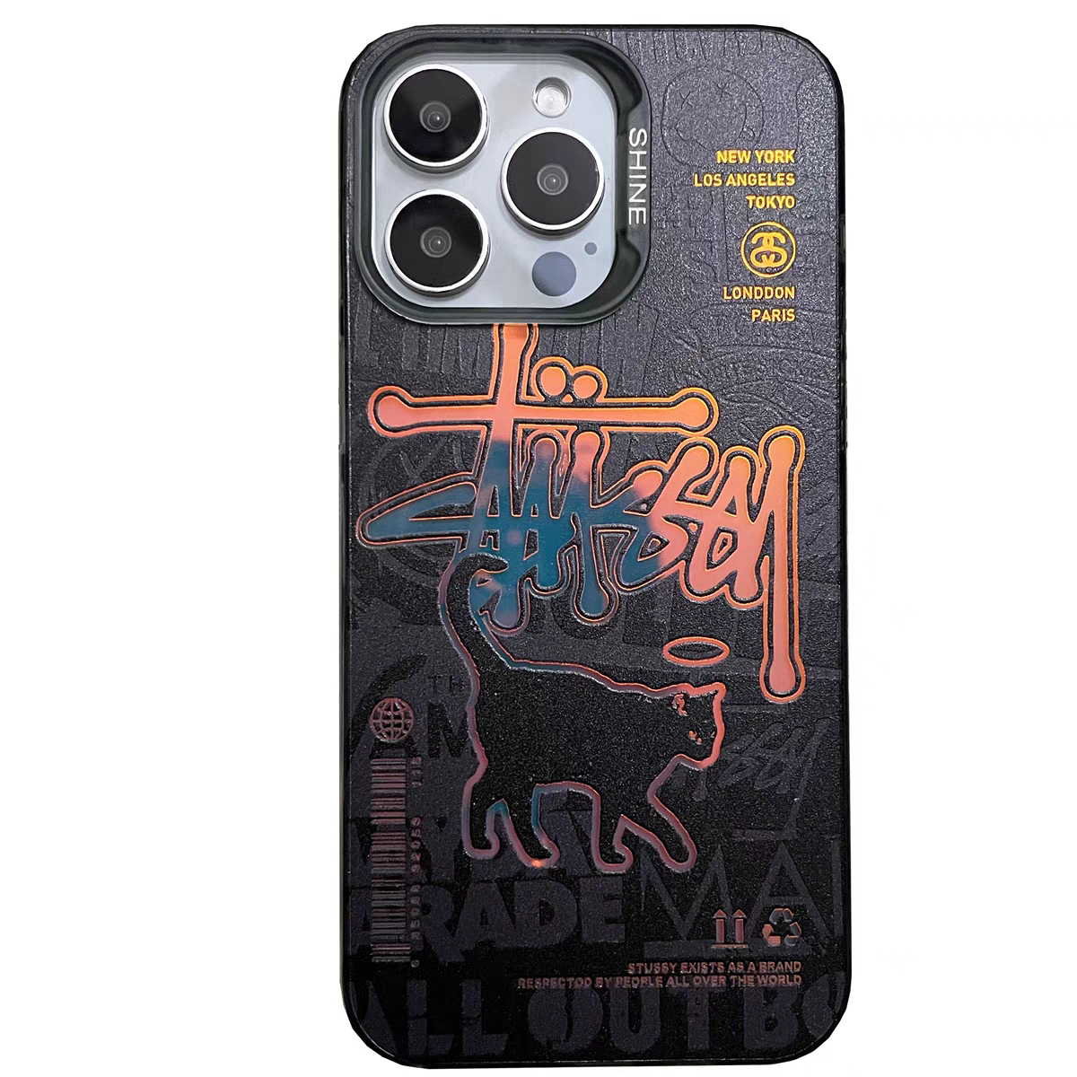 Frosted electroplated graffiti iPhone case