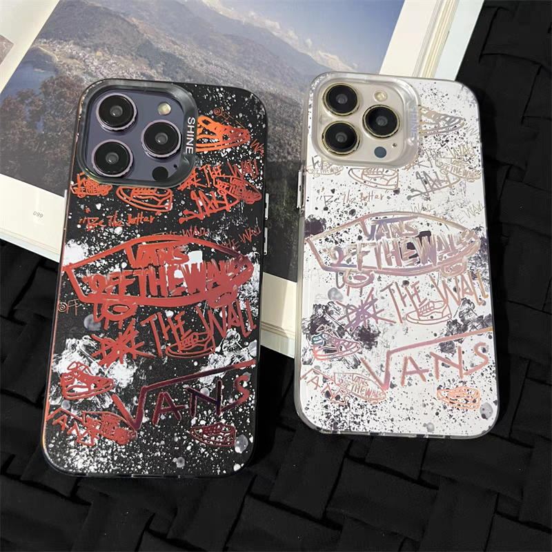 Frosted electroplated laser graffiti iPhone case