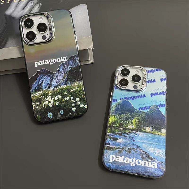 Frosted electroplated outdoor scenery iPhone case