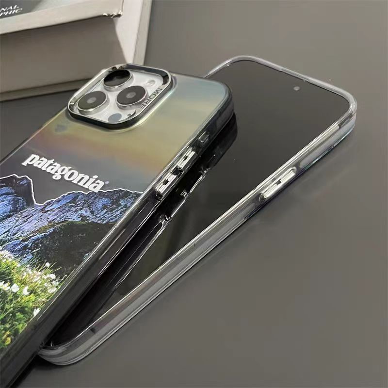 Frosted electroplated outdoor scenery iPhone case