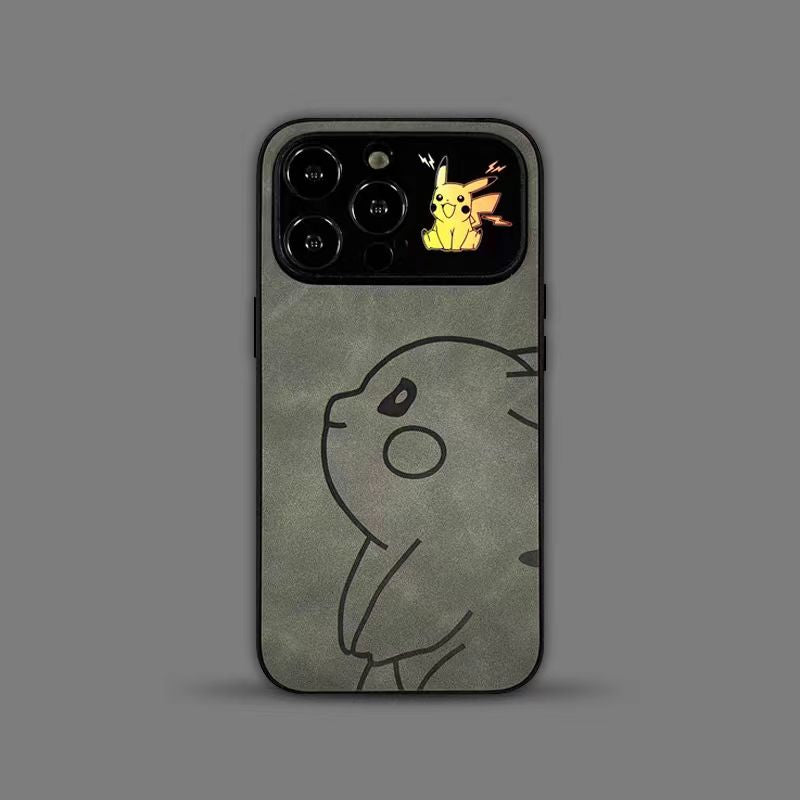 【Pikachu】Stylish Suede Leather iPhone case