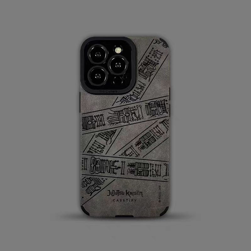 【Jujutsu Kaisen】Stylish Suede Leather iPhone case