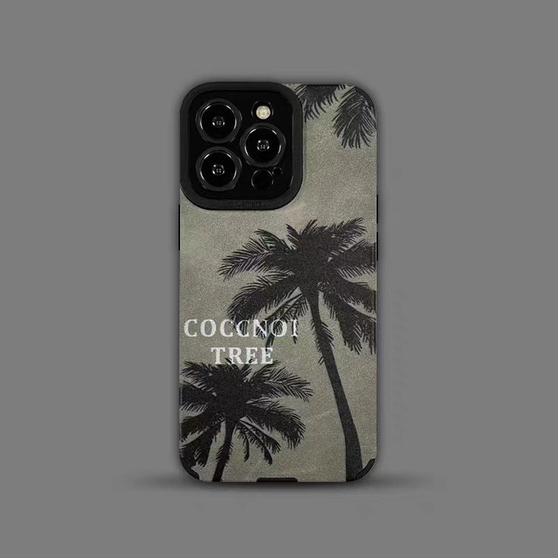 【Coconut Tree】Stylish Suede Leather iPhone case