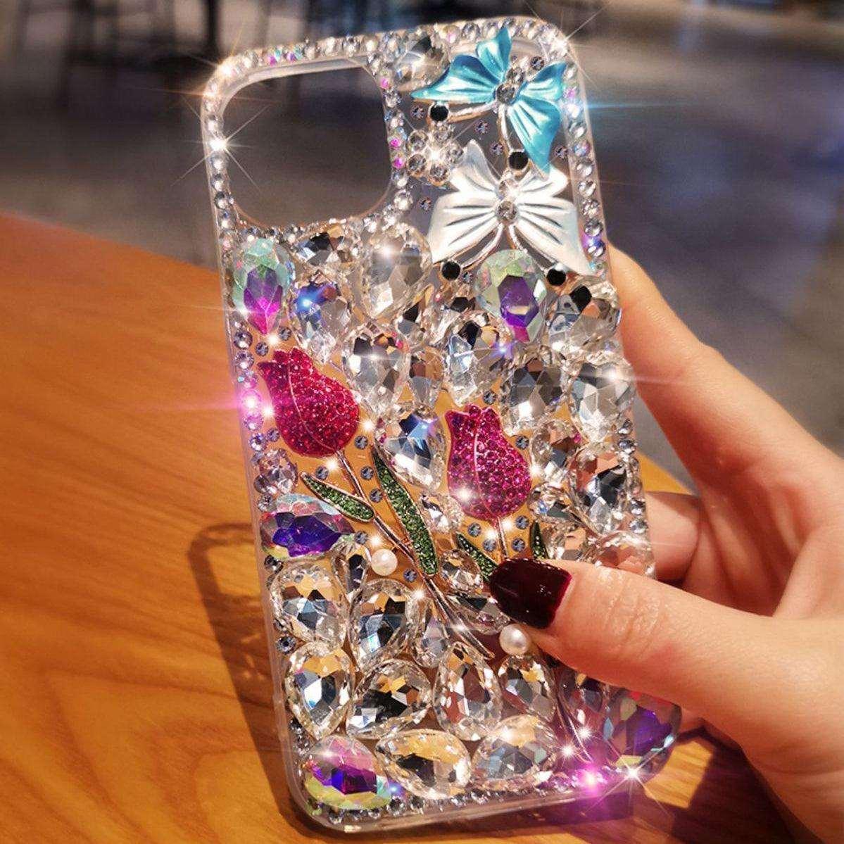 Luxury Rhinestone Diamond Flower iPhone Case - Most iPhone Case