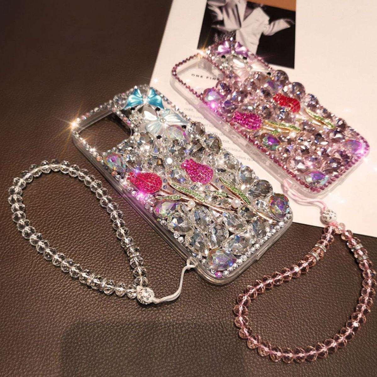 Luxury Rhinestone Diamond Flower iPhone Case - Most iPhone Case