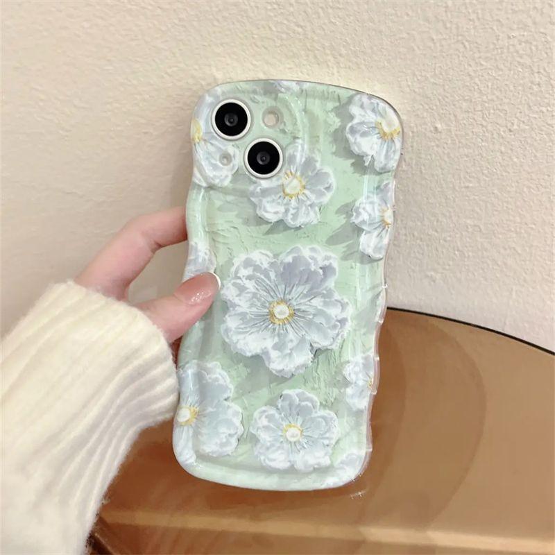 Oil Painting Flower With Bracket & Wristband For iPhone Case - Most iPhone Case