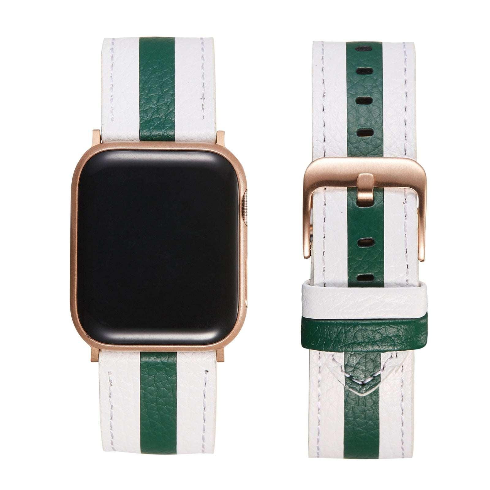 Genuine Leather Striped iWatch Strap - Most iPhone Case