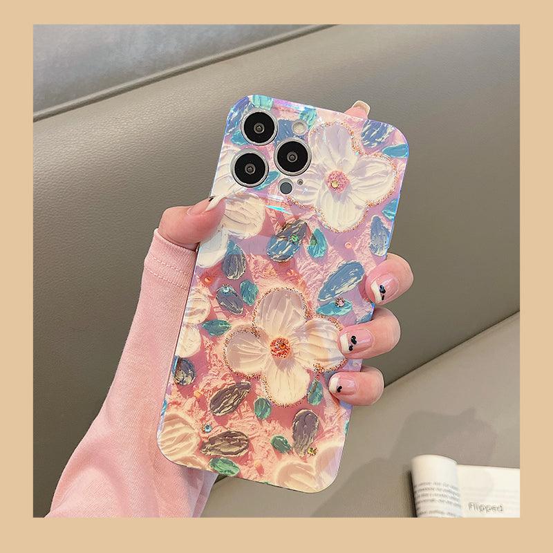 Artistic Vintage Oil Painting Flower iPhone Case - Most iPhone Case