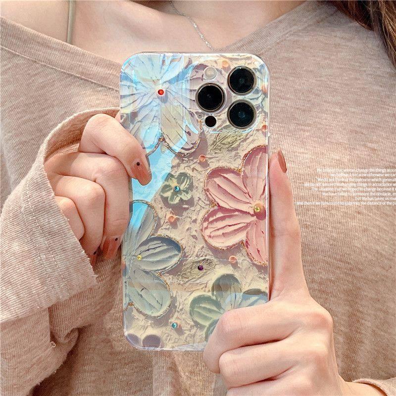 Oil Painting Flower iPhone Series Phone Case - Most iPhone Case