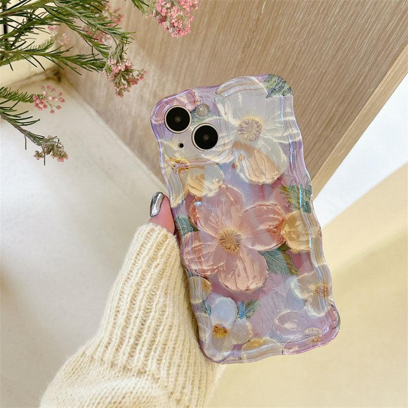 Three-dimensional Oil Painting Flower iPhone Case - Most iPhone Case