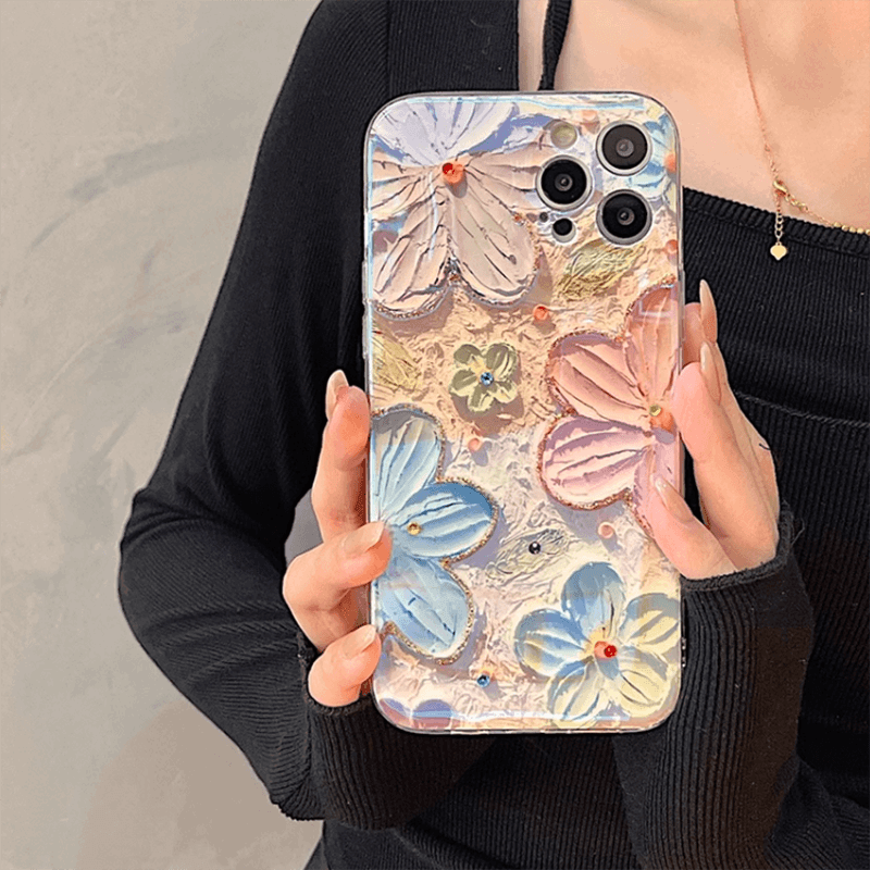 Oil Painting Flower iPhone Series Phone Case - Most iPhone Case